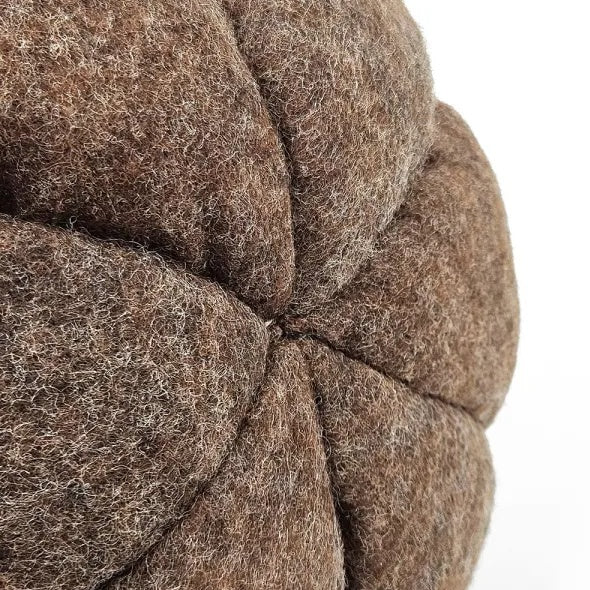 Brown Fabric Pumpkin Ornaments — Set of 3