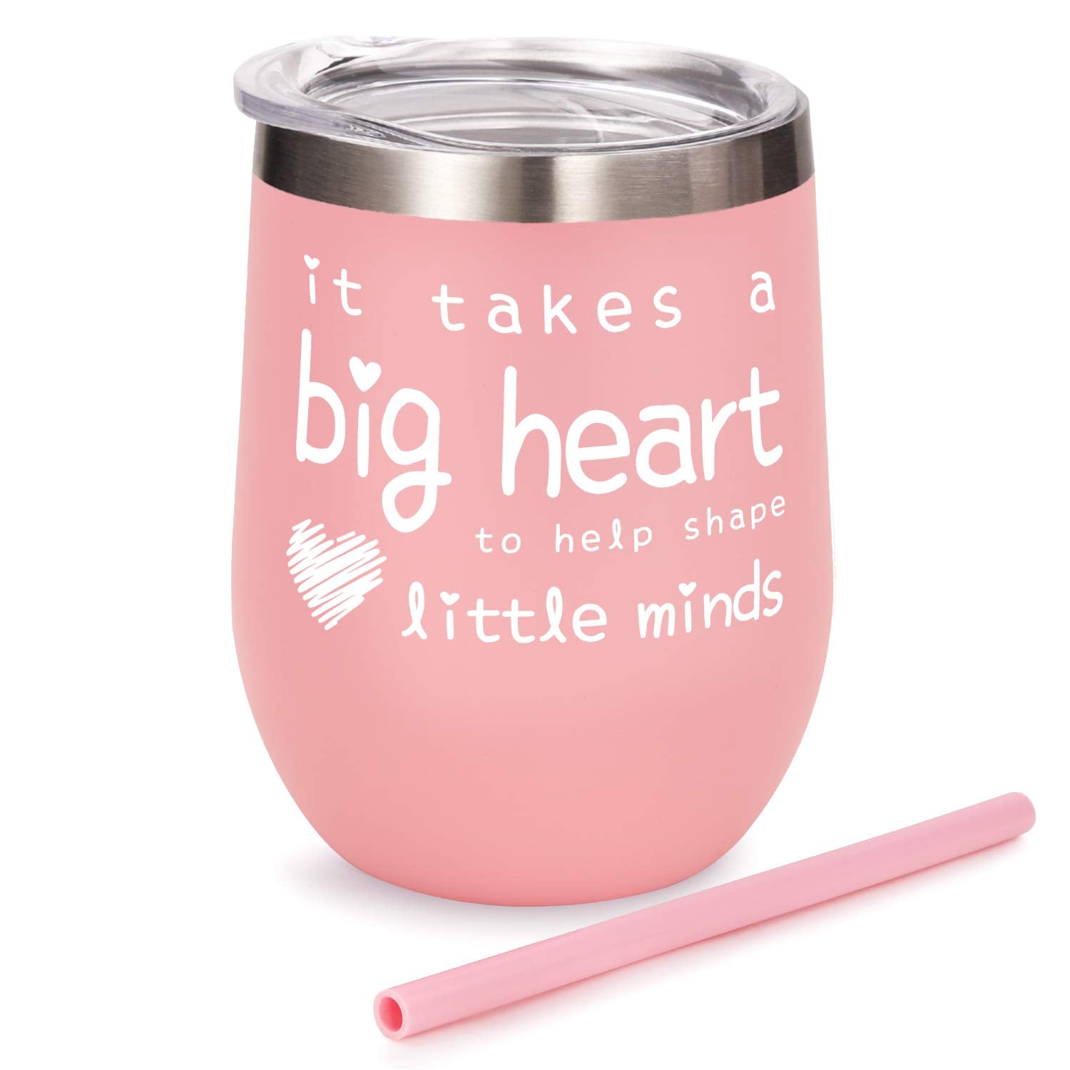 Teacher Appreciation Pink Tumbler — 12 oz