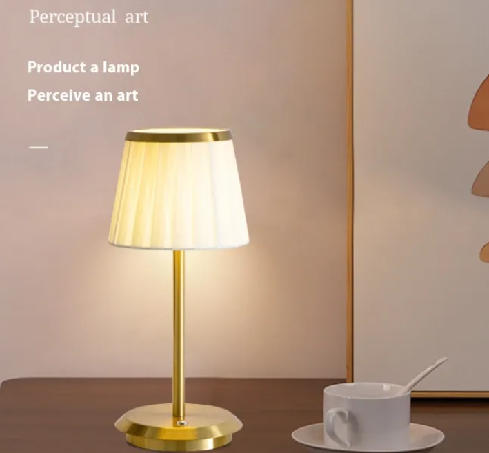 Touch-Control Fabric Table Lamp with 3 Light Modes