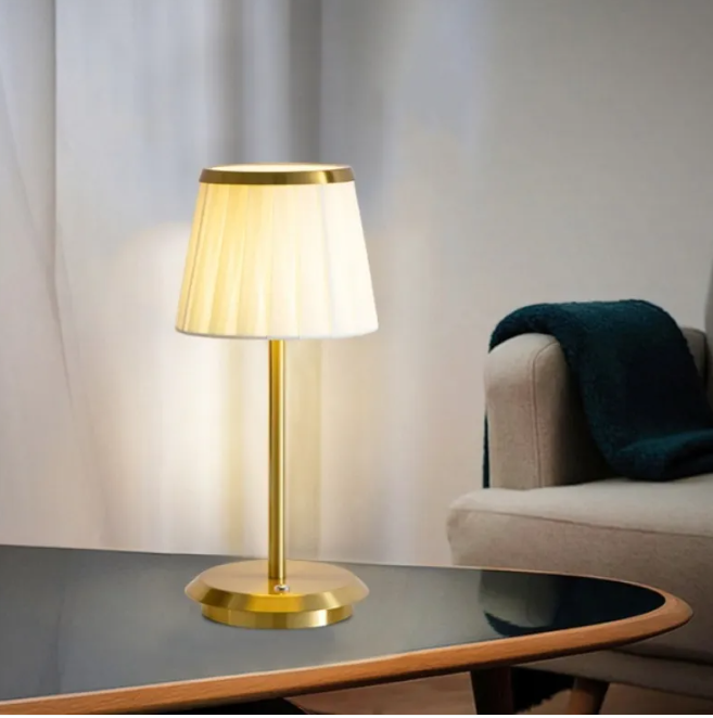 Touch-Control Fabric Table Lamp with 3 Light Modes