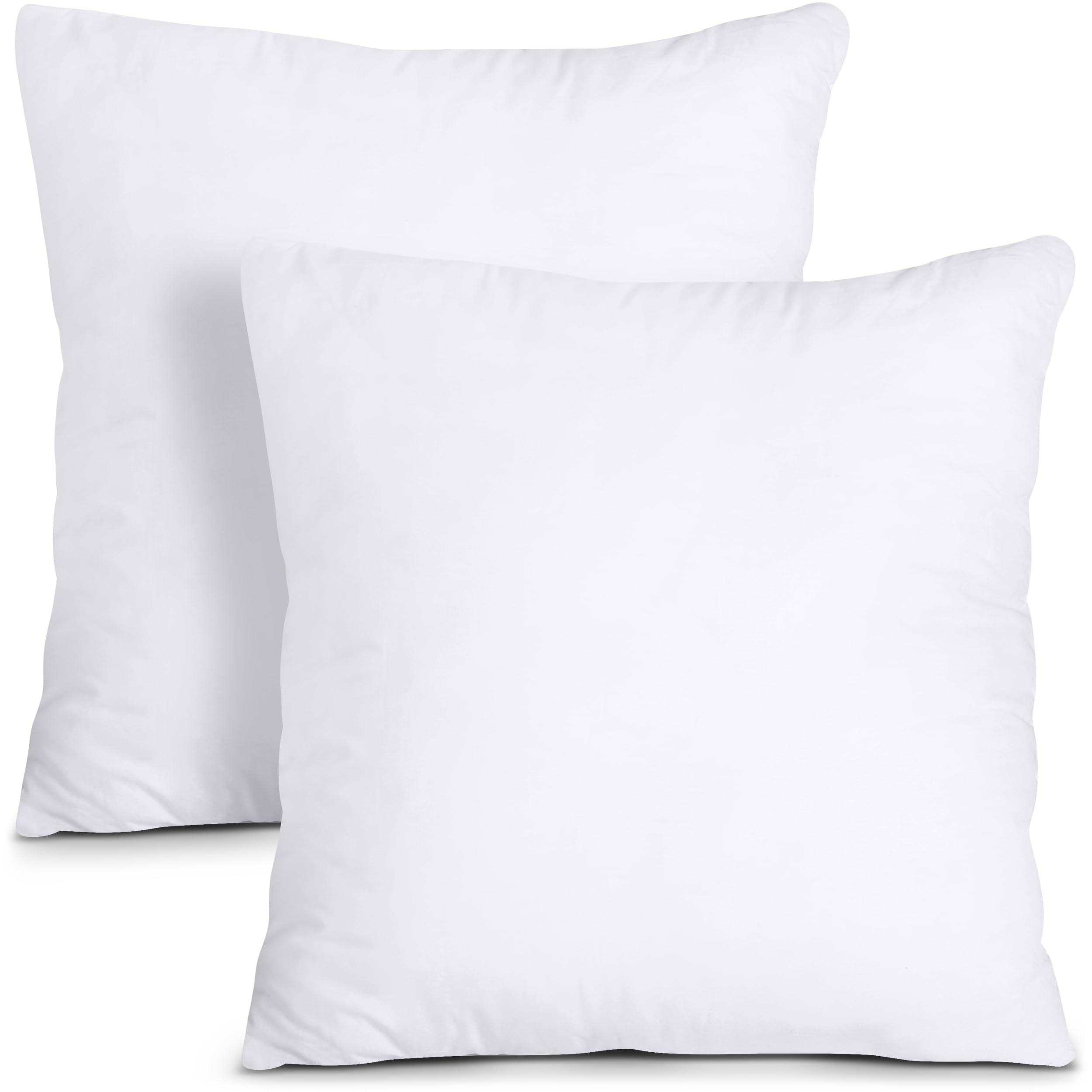 White Throw Pillow Inserts — 2 Pack, 18x18