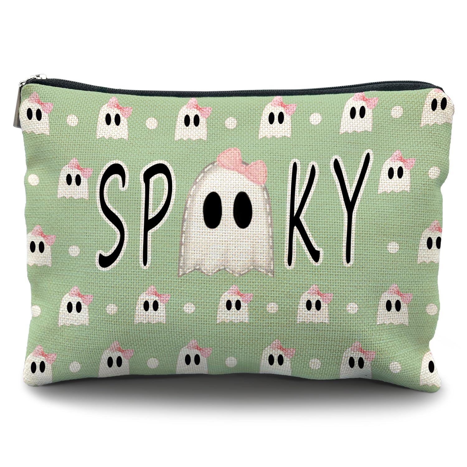 Halloween Bow Makeup Bag — Spooky Cosmetic Bag