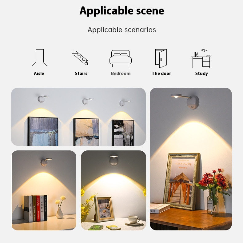 Motion Sensor Wall Lamp with Remote
