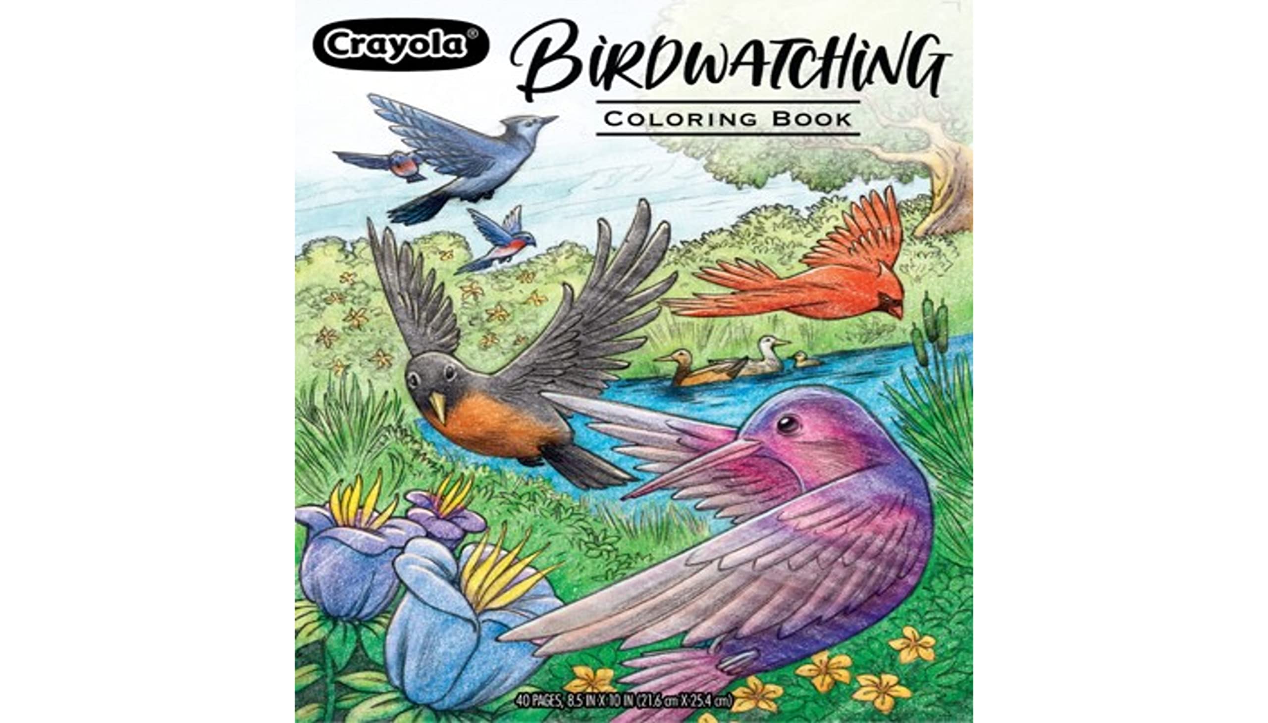 Crayola Bird Watching Adult Coloring Book — 40 Pages