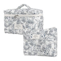 Quilted Floral Makeup Bag Set