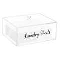 Acrylic Laundry Detergent Sheets Holder with Lid