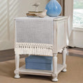 Blue & Beige Boho Woven Table Runner — 14x36