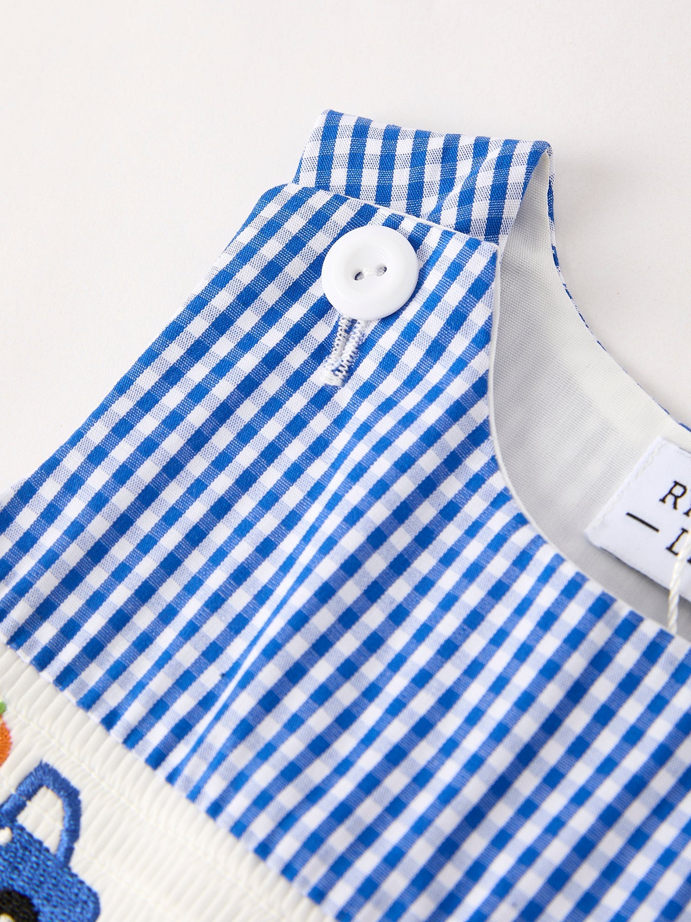 Fall Truck Smocked Baby Boy Romper — Thanksgiving & Halloween