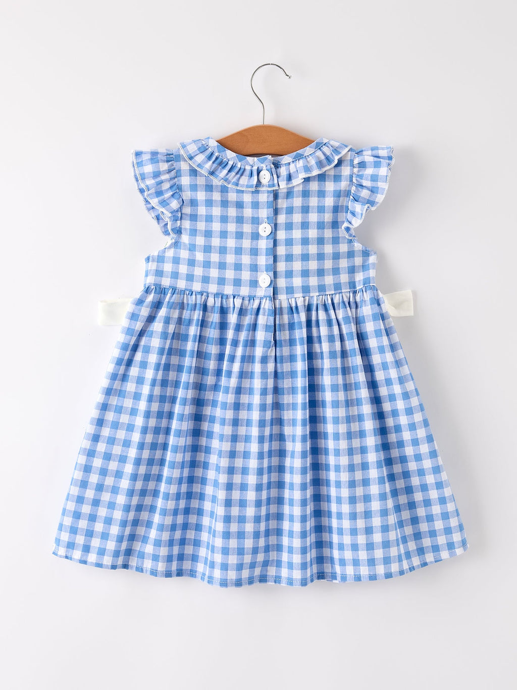 Blue Pumpkin Smocked Baby Girl Dress — Thanksgiving & Halloween