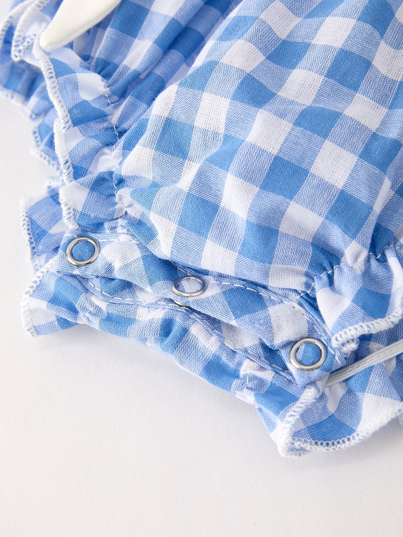 Blue Pumpkin Smocked Baby Girl Romper — Thanksgiving & Halloween