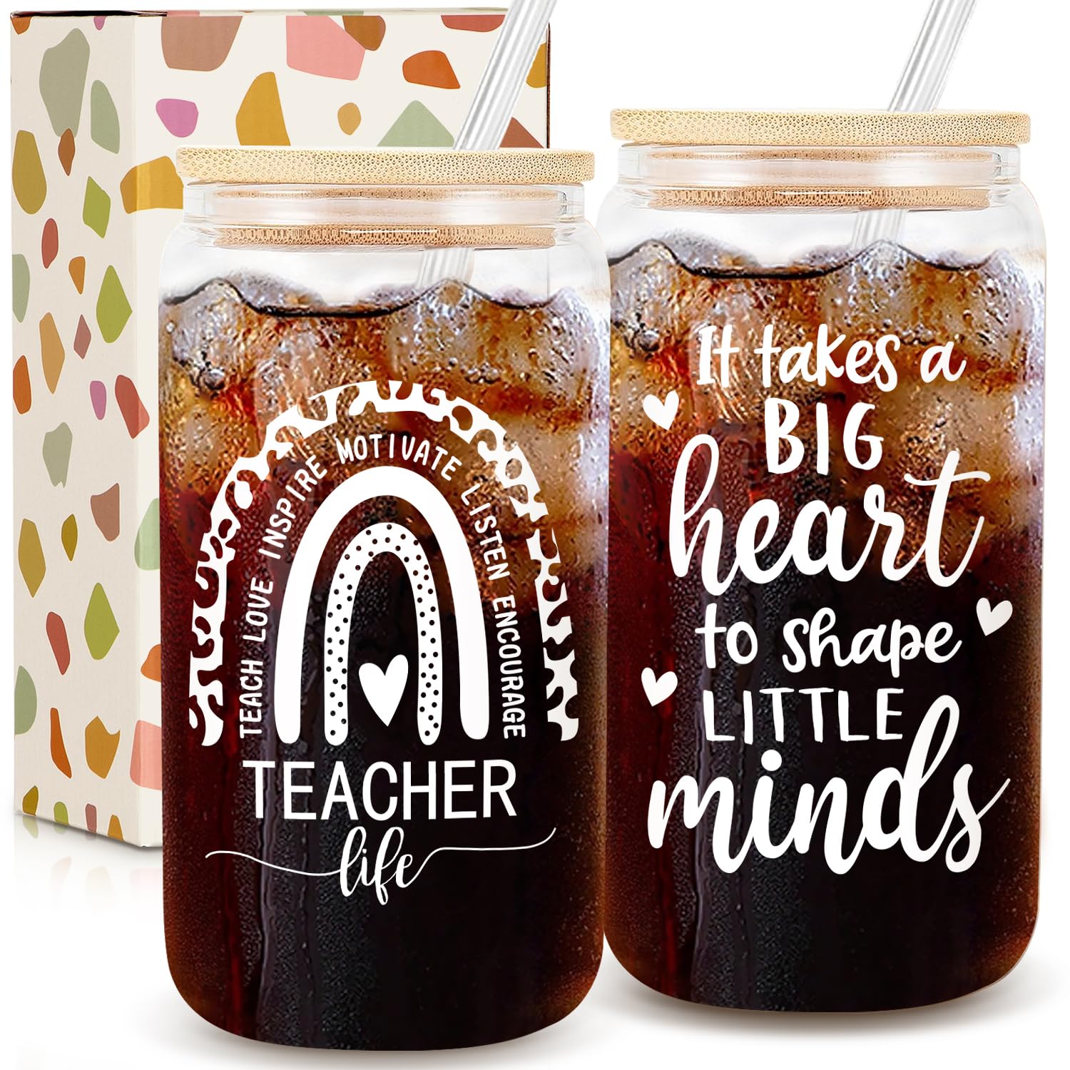 Teacher Appreciation Glass Cup — 18 oz