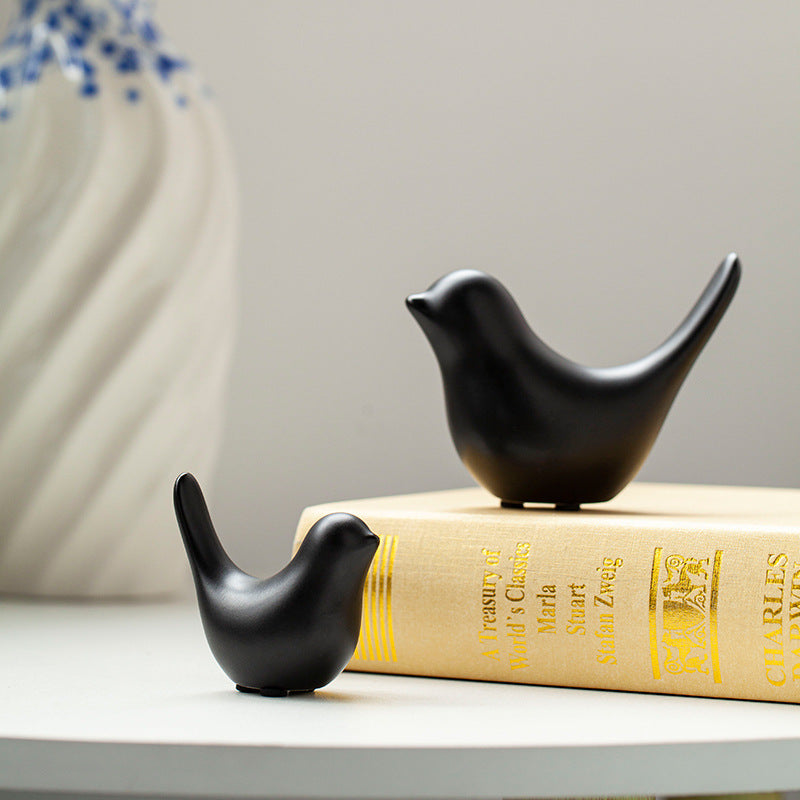 Nordic Minimalist Ceramic Bird Sculpture
