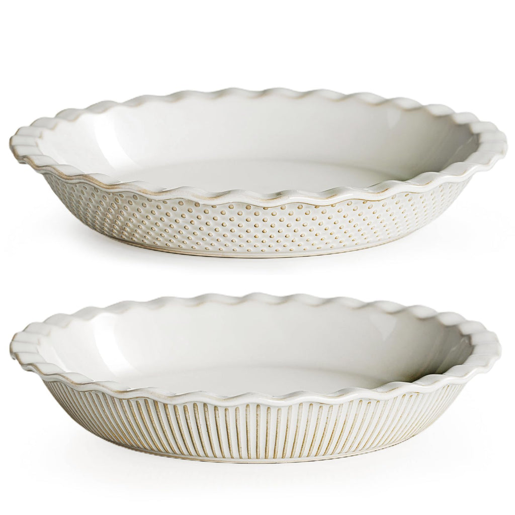 Ceramic Pie Pan Set — Set of 2, 9 Inch
