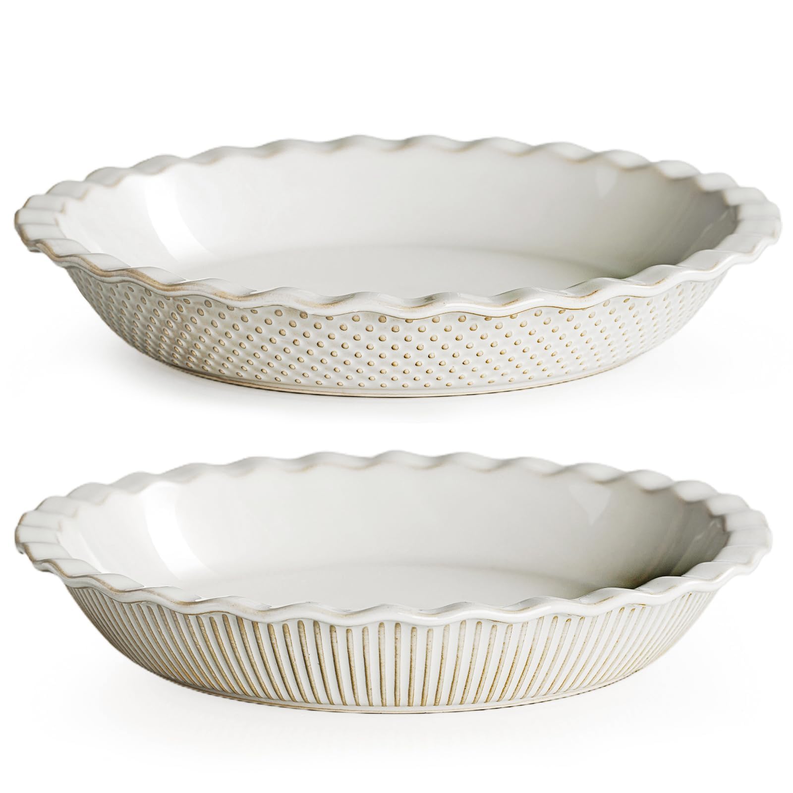 Ceramic Pie Pan Set — Set of 2, 9 Inch