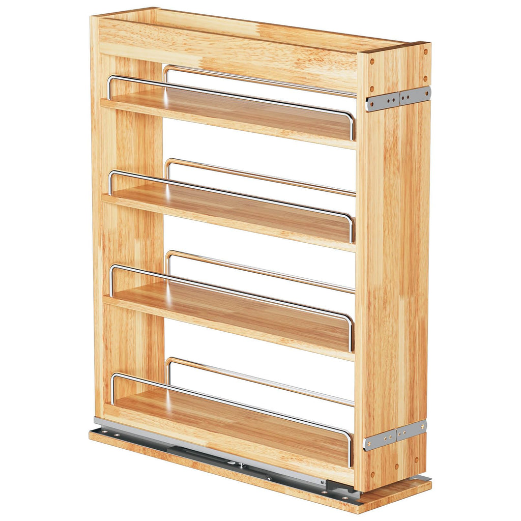 4-Tier Pull-Out Cabinet Spice Rack