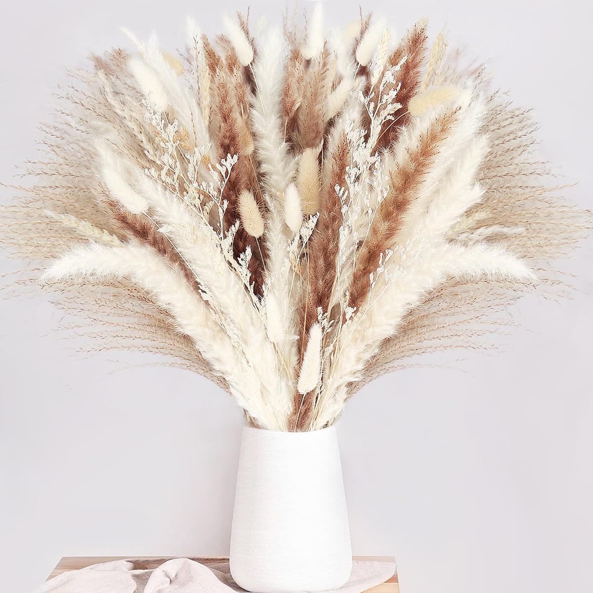 Natural Dried Pampas Grass Bouquet — 86 Piece Mix