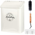 Magnetic Lint Bin with Brush — Cream