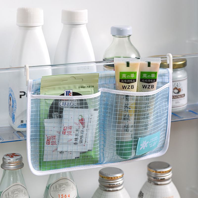 Hanging Mesh Storage Bag for Kitchen & Fridge