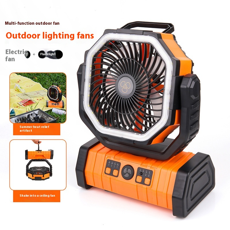 Camping Fan with LED Light & Power Bank — 10,000/20,000mAh