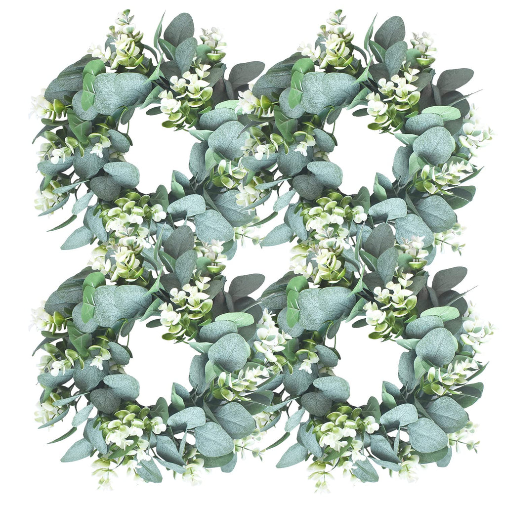 Mini Eucalyptus Wreath Set — 4 Pack, 11 Inch