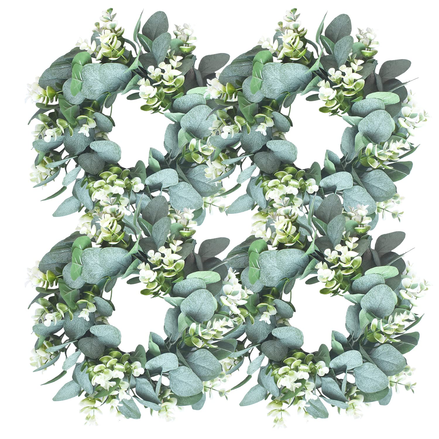 Mini Eucalyptus Wreath Set — 4 Pack, 11 Inch