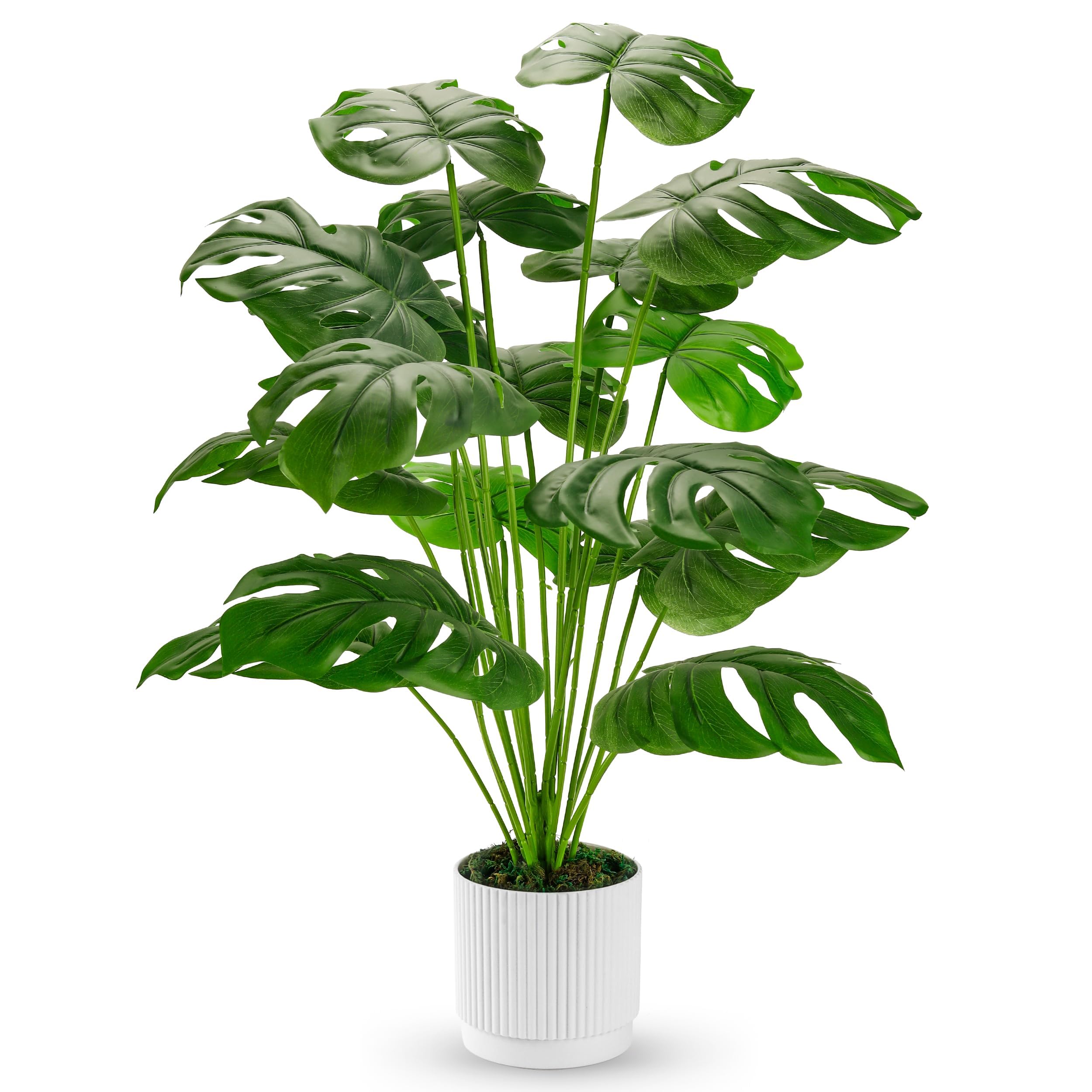 Large Artificial Monstera Floor Plant — 28 Inch