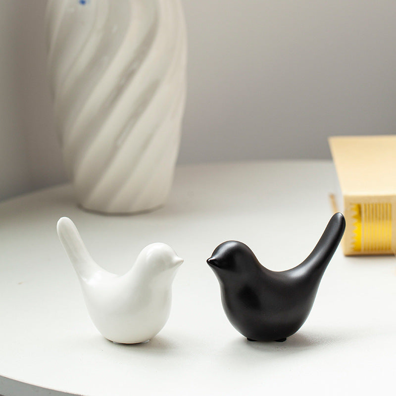 Nordic Minimalist Ceramic Bird Sculpture