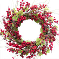 20" Christmas Wreath — Red Berry & Artificial Cypress Pine