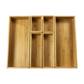 Bamboo Expandable Drawer Organizer Set — 6 Piece