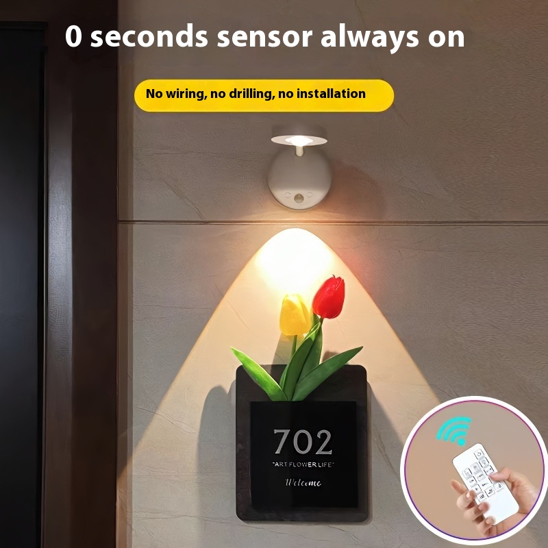 Motion Sensor Wall Lamp with Remote