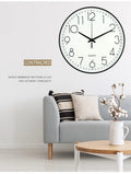 Silent Quartz Round Wall Clock — 12 Inch