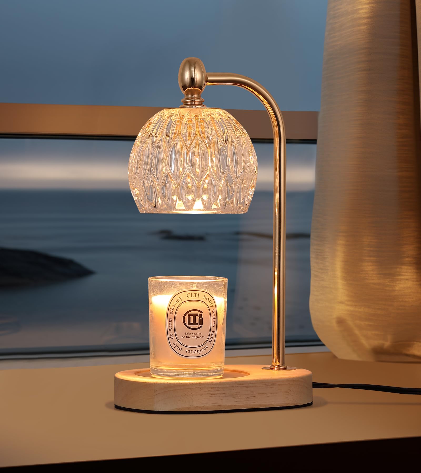 Dimmable Candle Warmer Lamp with Timer & 2 Bulbs