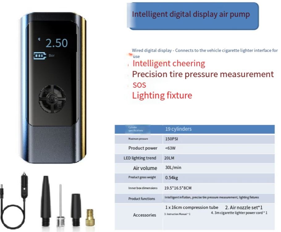 Wireless Tire Inflator for Cars