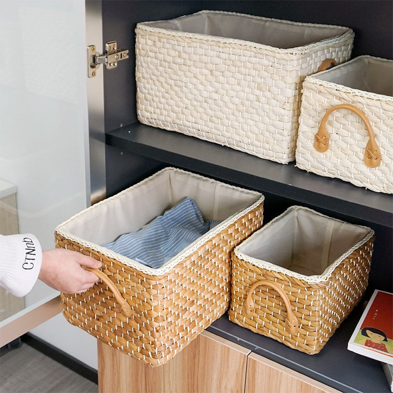 Woven Storage Baskets with Handles — Small & Large