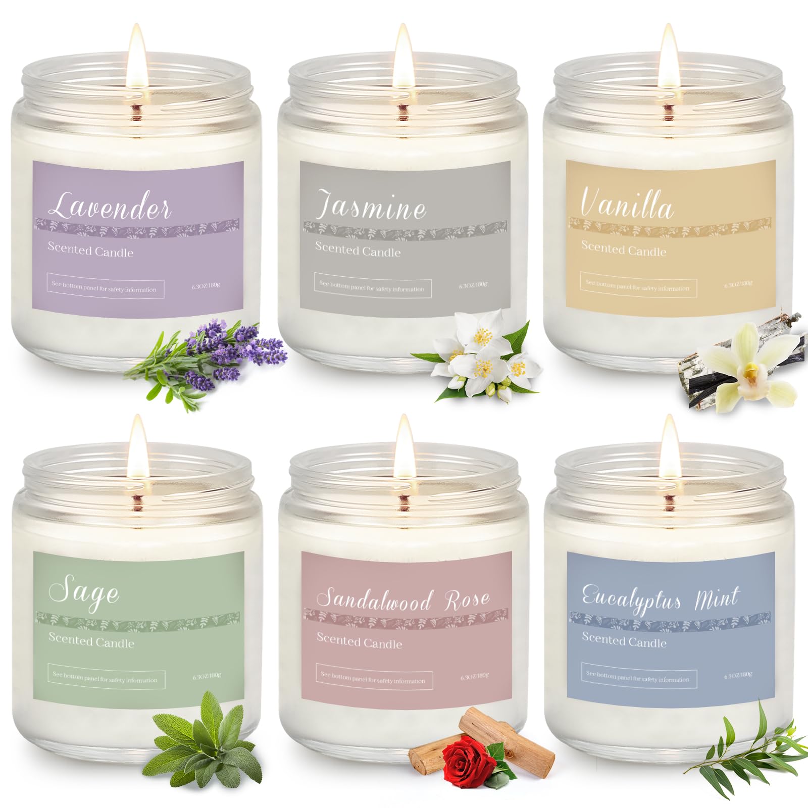 Soy Aromatherapy Candle Gift Set — 6 Pack