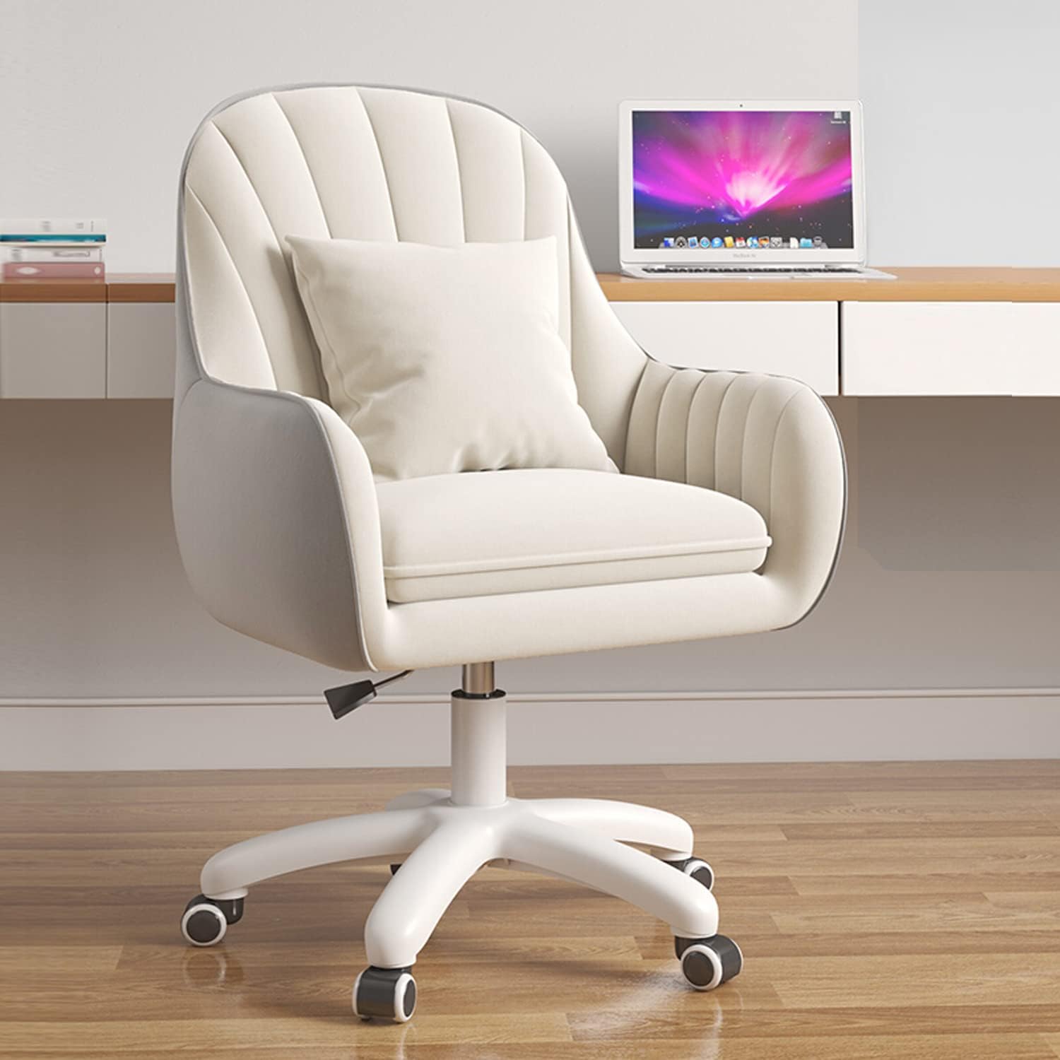 Mid-Back Swivel Office Chair with Armrests