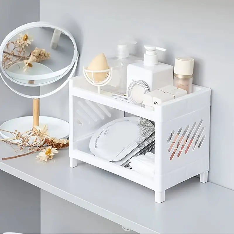 Sleek Dual-Layer Desk Organizer