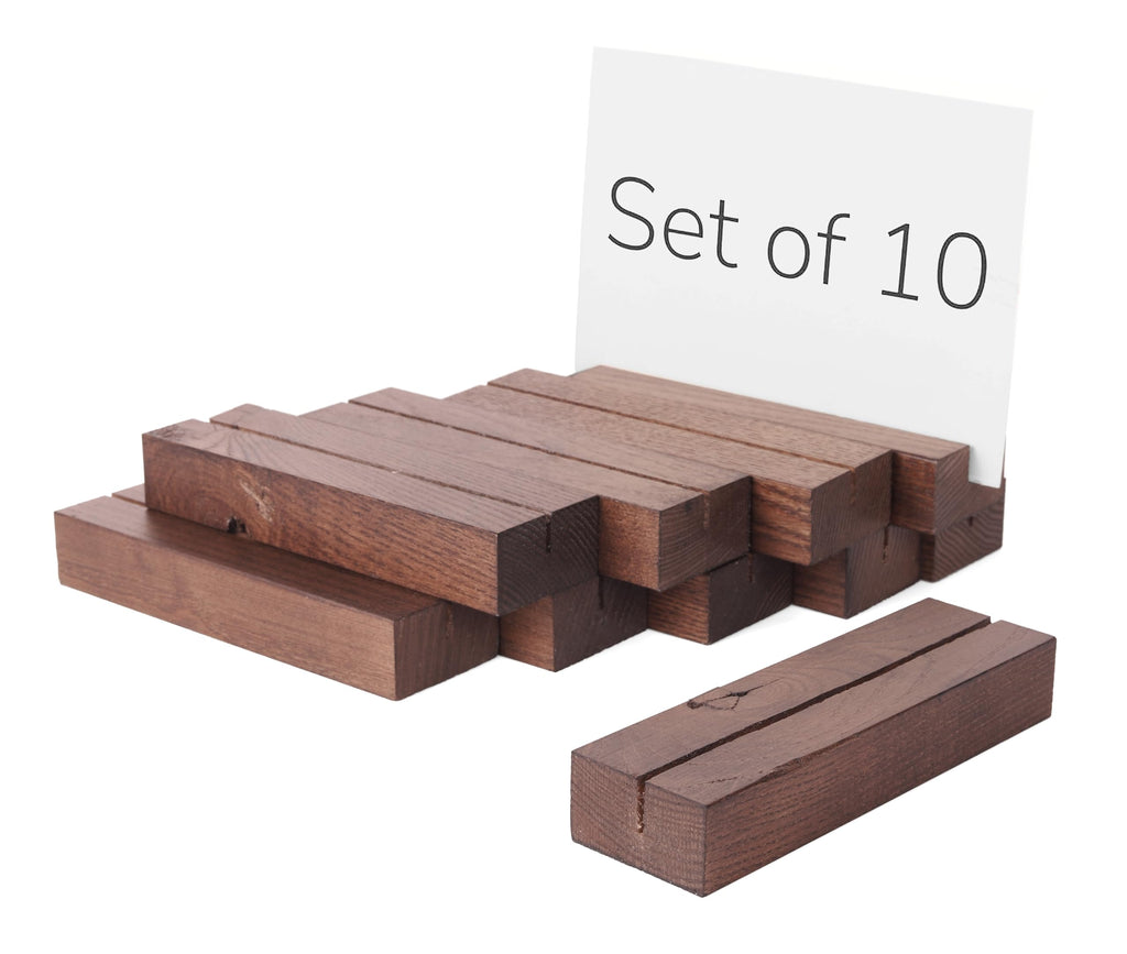 Wooden Place Card Holders — Set of 10