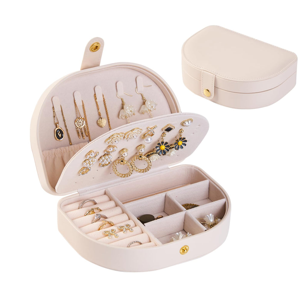 Compact Leather Travel Jewelry Organizer