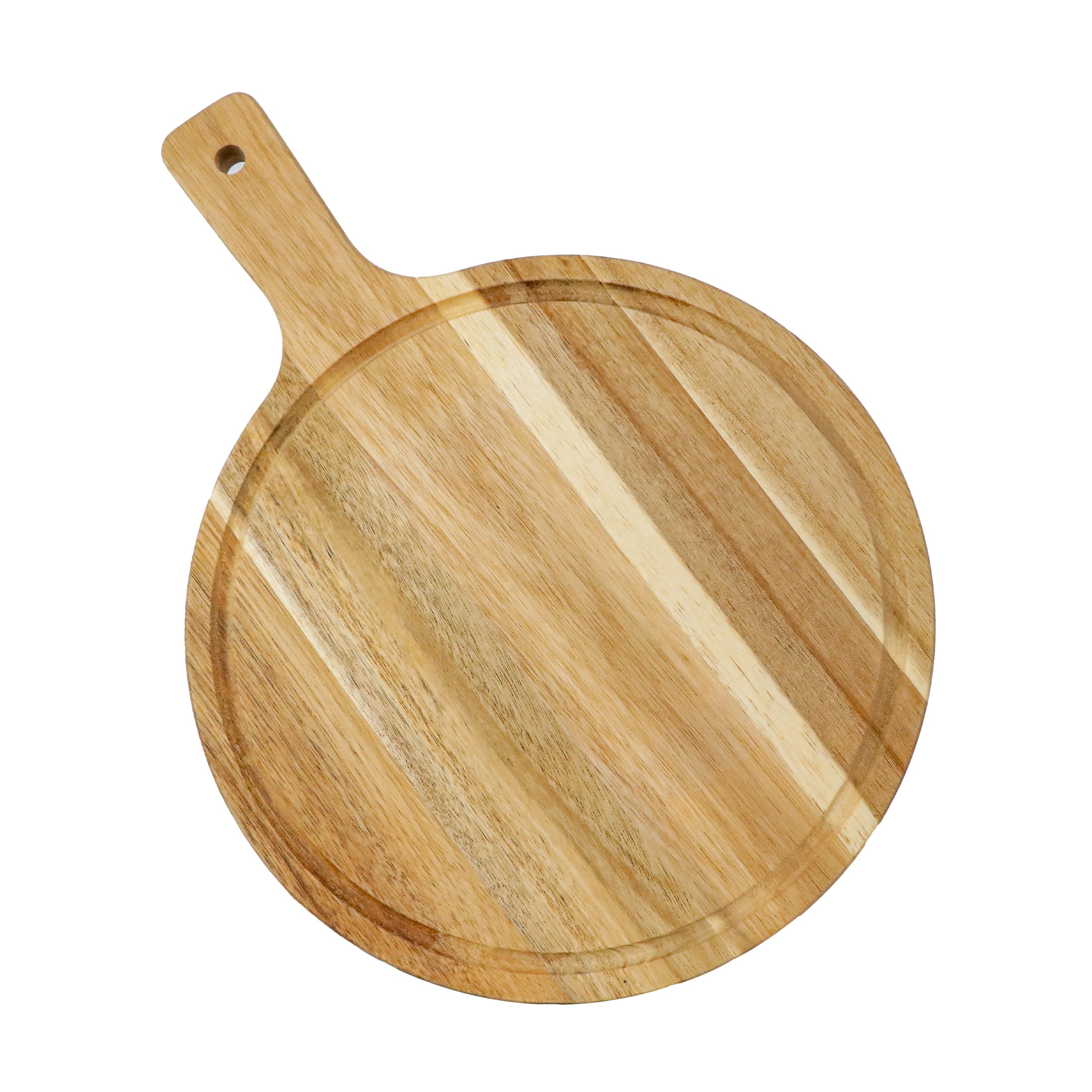 Acacia Wood Round Cutting Board — Rustic Farmhouse