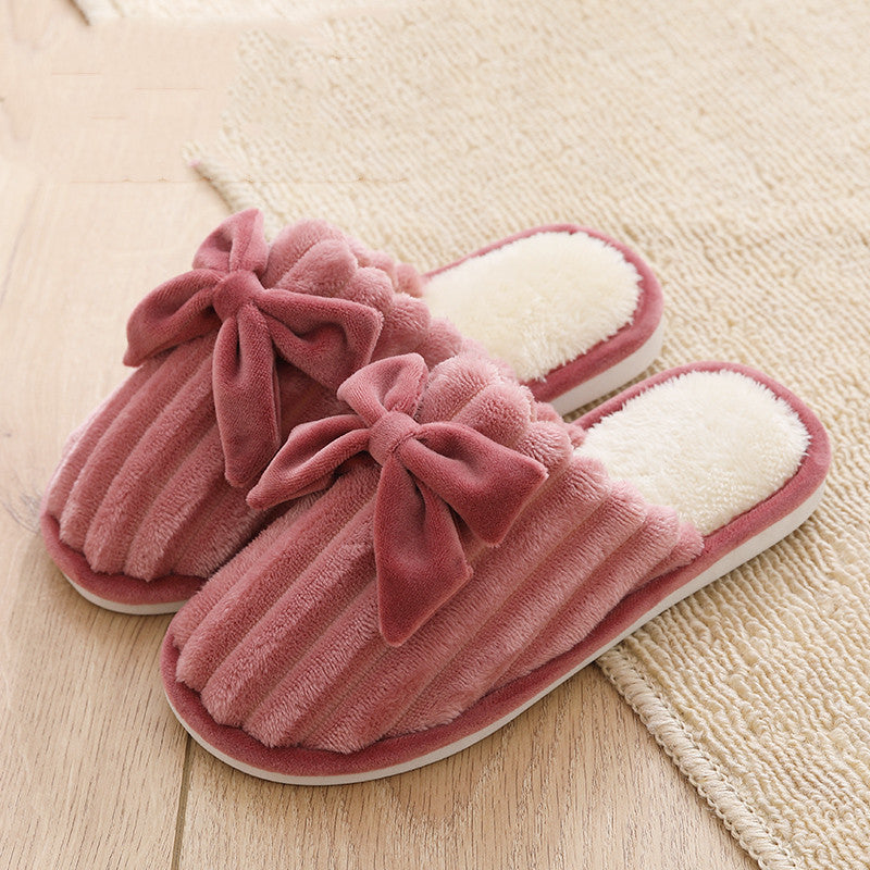 Seasonal Plush Couple Slippers — Baotou Style