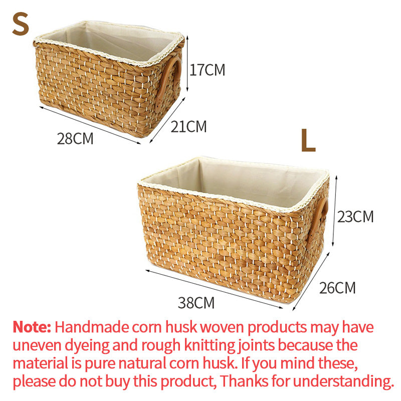 Woven Storage Baskets with Handles — Small & Large