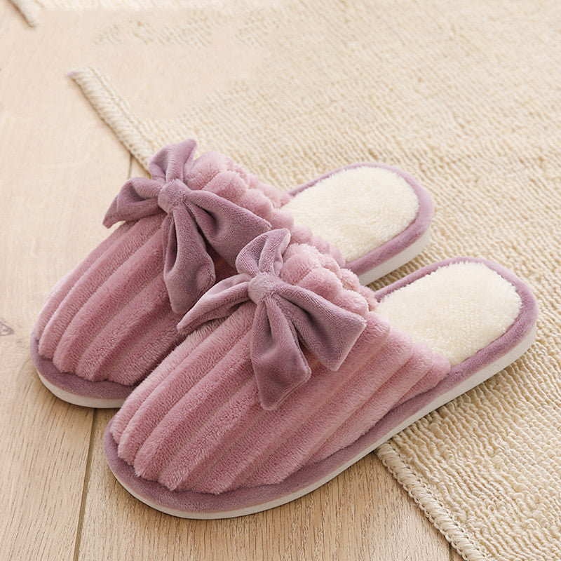 Seasonal Plush Couple Slippers — Baotou Style