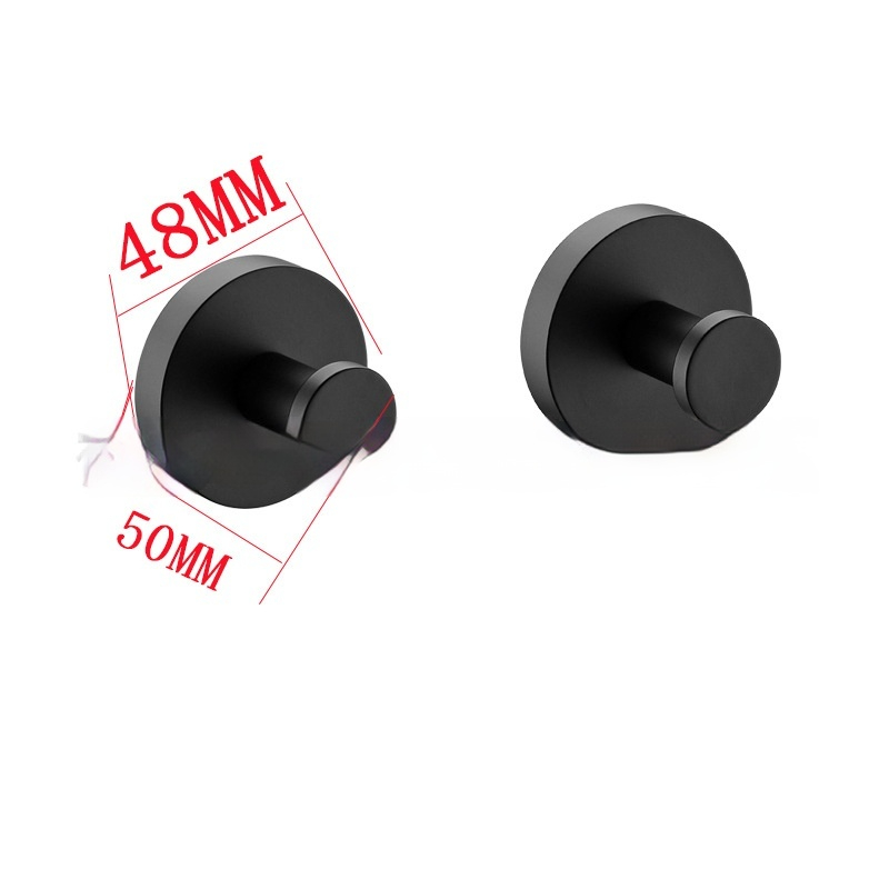 No-Drill Wall Hook — Matte Black