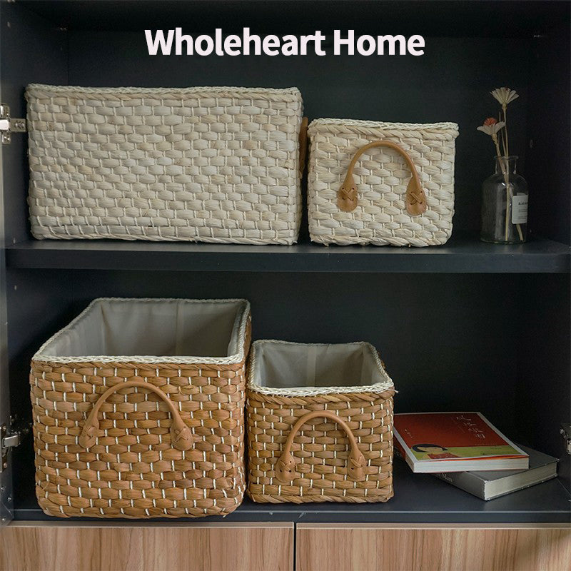 Woven Storage Baskets with Handles — Small & Large