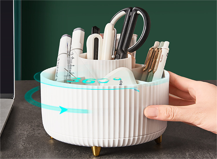 Rotating Luxury Desk Organizer — Large Capacity
