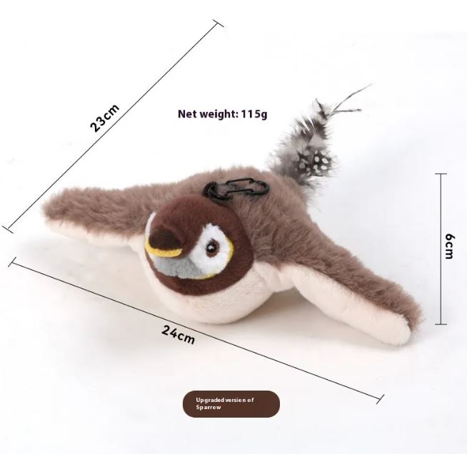 Flapping Bird Cat Toy — USB Rechargeable