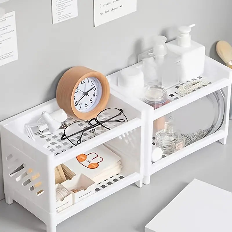 Sleek Dual-Layer Desk Organizer