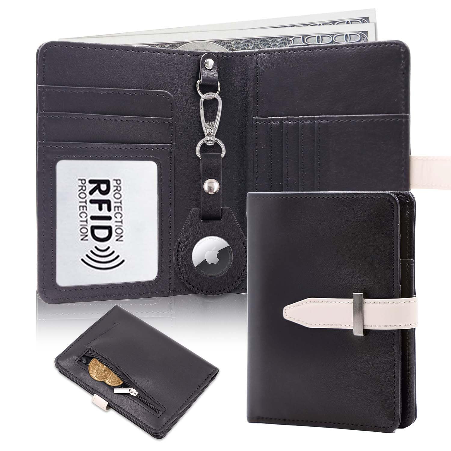 AirTag Passport Holder with RFID Blocking