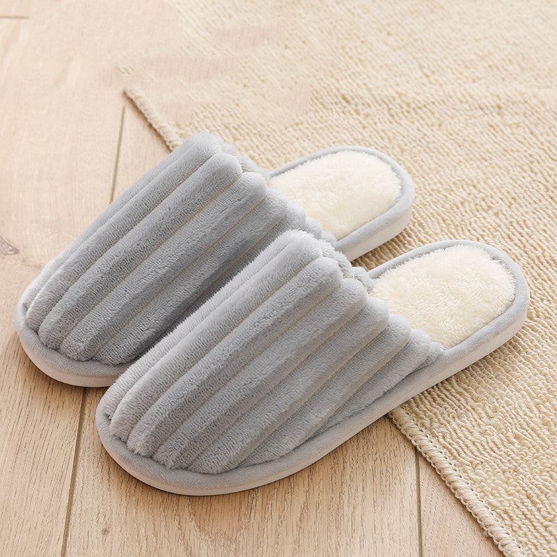 Seasonal Plush Couple Slippers — Baotou Style